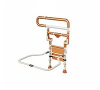 harayaa Plegable de Cama Asidero Apoyo Protector con Estructura Ajustable y Empuñadura Antideslizante para Mayores y con Movilidad, Naranja, Plegable con Luz