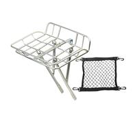 harayaa Portabicicletas para Bicicleta Plegable de 20 Pulgadas Portaequipaje Trasero Accesorio Organizador de Objetos Aluminio Resistente Adecuado para Viajes, Plata