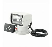 harayaa Reflector de Búsqueda Marino Luz Náutica Lámpara Halógeno Montaje Circular Cuerpo Cerrado Construcción Resistente, 12V Halógeno, Panel De Control Remoto Simple, Blanco