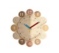 harayaa Reloj Infantil Educativo para Aprender la Hora con Números Diseño y Movimiento Silencioso Adecuado para Sala de Juego Dormitorio y Clases30cm , Color Sólido Simple