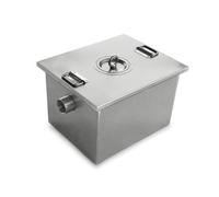 harayaa Separador de Grasa Cocina Separador Aceite de Grasas Depurador Industrial de Acero Inoxidable con Asa Central en la Tapa y Sellado Adecuado para, 400 330 280