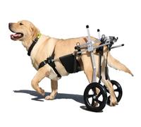 harayaa Silla de Ruedas para Perro Ajustable Silla Carrito Arnés Soporte Movilidad con Armazón de Metal Ligero de Aluminio Aeronáutico Adecuada para, L