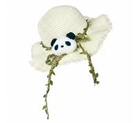 harayaa Sombrero para Niños Sombrero de Sol Infantil Gorra de Playa Gorra de Ancha Diseño Funcional en Paja de Papel Adecuado para Juegos al Aire Libre Paseos, Cream, M