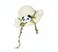 harayaa Sombrero para Niños Sombrero de Sol Infantil Gorra de Playa Gorra de Ancha Diseño Funcional en Paja de Papel Adecuado para Juegos al Aire Libre Paseos, Cream, S