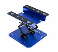harayaa Soporte de Reparación Rc para Coche Teledirigido Base Elevadora Ajustable con Estructura de Aluminio Regla de Medición Integrada Herramienta de Taller , Azul
