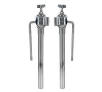 harayaa Soporte para Batería con Instalación Mediante Abrazadera Doble Articulación Universal Metal Brillante Apto para Ensayos, Soporte De Suspensión De Doble Tubo Universal