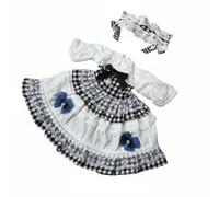 harayaa Vestido para Muñeca BJD 1/6 Conjunto Traje Ropa Diseño Cuidado y Acabado Fino Accesorio para Estimular la Imaginación Adecuado para Juego en , Falda De Cuadros Azul D