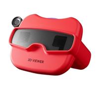 harayaa Visor 3D Infantil Visor de Imágenes Juguete Educativo Observación Detalles Compacto Apto para Viajes Salidas Familiares Actividades Escolares Juego en Casa , Rojo