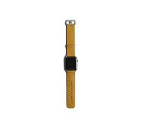 Harber London - Correa cuero Apple Watch | Hebillas a medida de acero inoxidable | Color Ámbar | Compatible con Apple Watch Series y Ultra | Longitud ajustable | Hecho a Mano
