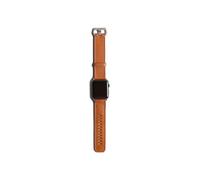 Harber London - Correa cuero Apple Watch | Hebillas a medida de acero inoxidable | Color Piel | Compatible con Apple Watch Series y Ultra | Longitud ajustable | Hecho a Mano