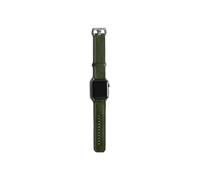 Harber London - Correa cuero Apple Watch | Hebillas a medida de acero inoxidable | Color Verde Militar | Compatible con Apple Watch Series y Ultra | Longitud ajustable | Hecho a Mano