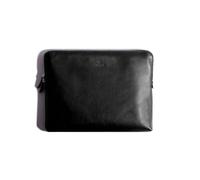 Harber London - Leather iPad Sleeve Carry-All | Ideal para iPad 10.9 2022 & iPad 11 A16-2025 y de tamaños similares | Color Negro | Hecho a Mano y Certificados Ecológicos