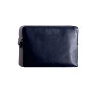 Harber London - Leather iPad Sleeve Carry-All | Ideal para iPad 10.9 2022 & iPad 11 A16-2025 y de tamaños similares | Color Azul Navy | Hecho a Mano y Certificados Ecológicos