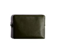 Harber London - Leather iPad Sleeve Carry-All | Ideal para iPad 10.9 2022 & iPad 11 A16-2025 y de tamaños similares | Color Verde Militar | Hecho a Mano y Certificados Ecológicos