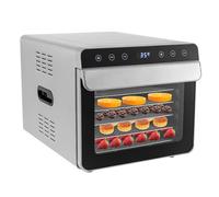 HarBin-Star Deshidratador de acero inoxidable, deshidratador de alimentos de 700 W, con 6 bandejas de acero inoxidable y libro de recetas, 24 horas, pantalla LED, temperatura ajustable 35-85 °C/95-185