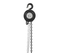 HarBin-Star - Polipasto de cadena con capacidad de carga de 1000 kg y longitud de cadena de 3 m, polipasto manual con gancho estable, cabrestante manual para elevación ligera, polea (1T 3 m negro)