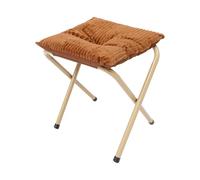 HarBin-Star - Reposapiés plegable, taburete acolchado moderno, taburete plegable con patas de metal, reposapiés, reposapiés, 33 x 34 cm (café)