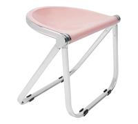 HarBin-Star - Silla plegable, Taburete plegable apilable de PET, Silla plegable transparente, Silla ergonómica sin reposabrazos, Silla con marco de metal para la oficina del balcón (rosa)