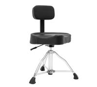 HarBin-Star Taburete de batería con respaldo, taburete acolchado para batería, altura regulable 45-60 cm, taburete de tambor ajustable, para bateristas