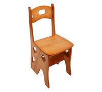HarBin-Star - Taburete plegable de madera, taburete multifuncional, para cocina, salón, biblioteca (color caramelo)