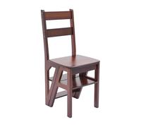 HarBin-Star - Taburete plegable, torre de aprendizaje, silla plegable de madera hasta 100 kg, taburete doble para biblioteca, oficina, salón (nogal)