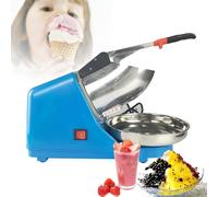 HarBin-Star - Trituradora de hielo eléctrica, 380W 220V de acero inoxidable, máquina de helado raspado, azul, máquina de batidos comercial, 65kg/h, trituradora de hielo para restaurantes, hoteles, etc