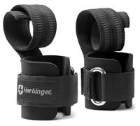Harbinger 21.5" Big Grip Correas de Levantamiento- Caucho Entrelazado con Nylon de Alta Resistencia Mejora el Agarre, el cojín NeoTek amortigua y Protege Las muñecas, Ideal para Pesas,Negro