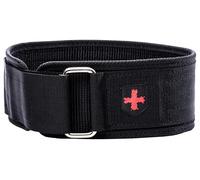 Harbinger 4 Inch Nylon Belt, Hombre, Negro-Negro/Negro, Large