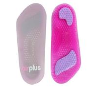 Harbinger Airplus Plantillas de Gel 3/4 para Mujeres, Comodidad Ligera y Transpirable, Soporte para Talón, Arco y Punta, Se Ajusta a Cualquier Zapato, Ideal para Uso Diario, Rosa, Talla EU 36-43