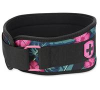Harbinger Cinturón de entrenamiento y levantamiento de pesas de 4.5 pulgadas, mediano, floral, tamaño de competición (para hombres y mujeres)