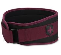 Harbinger Foam Core - Cinturón de entrenamiento y levantamiento de pesas de 4.5 pulgadas, pequeño, Merlot, tamaño de competición (hombres y mujeres)