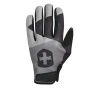 Harbinger Guantes de Gimnasio Shield Protect 2.0 de Dedos Completos - Amigables con Pantallas Táctiles, Palma de Micro Suede, Transpirables, Ajuste Ligero, Cierre de Velcro, Talla Mediana, Negro/Grey
