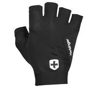 Harbinger Guantes de Levantamiento de Pesas Flexfit - 7 Piezas, Palma de Cuero, Malla Transpirable, Tiradores, Muñequera Flexible - Agarre Ligero y Protección para Gimnasio, Unisex, Negro, Pequeño