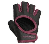Harbinger Power Women's Guantes de Levantamiento de Pesas- Cómodo, Ligero y Transpirable, con Ajuste de Gancho y Bucle en la muñeca, Ideal para Principiantes y Entrenamientos moderados,M,Merlot