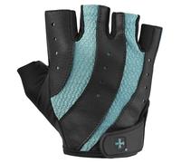 Harbinger Pro 2.0 Guantes de Levantamiento de Pesas - Palma de Cuero Acolchada,Diseño Perforado Transpirable,Estiramiento 4 Vías,Correa de Muñeca - Soporte Moderado Flexible -Mujer,Azul,Pequeño