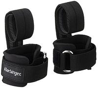 Harbinger Pro Big Grip-Correas Acolchadas para Levantamiento de Pesas, Equipo de Entrenamiento de Fuerza, Color Negro, Paquete de 2, Unisex, Talla única
