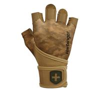 Harbinger Pro Wristwrap 2.0 Guantes de levantamiento de pesas- Flexible, ligero y transpirable, con protección avanzada y comodidad, ideal para atletas serios y levantamientos pesados,SBronceado