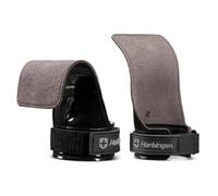 HarbingerPro Grips para Gimnasio - Protección fiable de la Palma y Agarre Mejorado. Construcción Transpirable para un Ajuste Natural. Ideales para dominadas y Gimnasia. L/XL, Negro