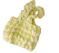 HARBINGG Ropa Perro Chaleco De Perro Mascota Delgado En Verano, Bubble Back Dog Clothing, Chihuahua Bixiong Frisbee Camiseta, Gato Y Perro Mascota Clothing-Amarillo-S