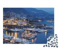 Harbor Night Lights Puzzle 1000 Piezass Material Reciclable Coastal Evening Mayores Puzzles Educativo Game Descompresión Ideal for Familia and Amigos Birthdays 52x38cm/1000pcs