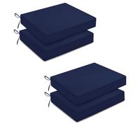 HARBOREST - Juego de 4 cojines para sillas de exterior con esquinas cuadradas, impermeables, para muebles de exterior, para muebles de patio