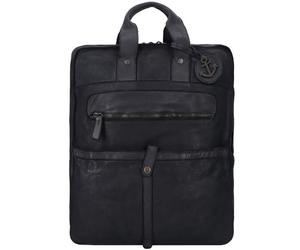 Harbour 2nd Mochila Cool Casual Jonas de cuero con compartimento para el portátil de 42,5 cm negro