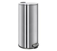 Harbour Housewares Poubelle à Pédale en Acier Inoxydable 30 L Chromée | Acier inoxydable, 30 L, finition chromée, pédale mains libres, seau amovible, facile à nettoyer, durable