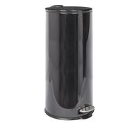 Harbour Housewares Poubelle à Pédale en Acier Inoxydable 30 L Noire