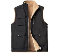 Harbrosrce Chaleco de Invierno para Hombre Forro Polar Cálido Chaqueta sin Mangas Otoño Bodywarmers Abrigo Exteriores Chaleco