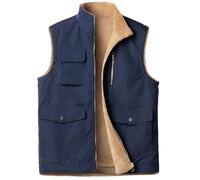 Harbrosrce Chaleco de Invierno para Hombre Forro Polar Cálido Chaqueta sin Mangas Otoño Bodywarmers Abrigo Exteriores Chaleco