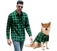 Harbyel Camisas para perros a cuadros, ropa para perros pequeños, medianos y grandes, dueño y camisas para mascotas se venden por separado