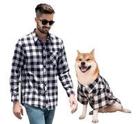 Harbyel Camisas para perros a cuadros, ropa para perros pequeños, medianos y grandes, dueño y camisas para mascotas se venden por separado