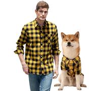 Harbyel Camisas para perros a cuadros, ropa para perros pequeños, medianos y grandes, dueño y camisas para mascotas se venden por separado
