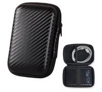 Hard Case for Portable External SSD, Protective Travel Storage Bag, Hard Drive Case HDD Case for 2.5 Inch Disks and SDD, 2 Internal Compartments